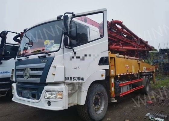 Xe tải bơm tay 2 trục 2019 Xe tải bê tông đã qua sử dụng 37m với khung gầm SANY