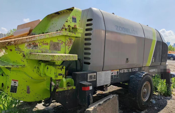 Xây dựng đã qua sử dụng Máy bơm bê tông cố định Zoomlion 82m3/H 80.18-132SU